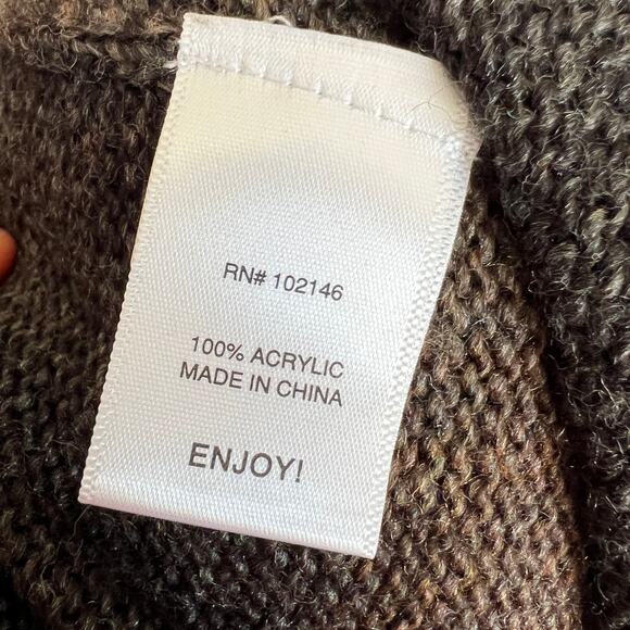 Brown Cardigan Vest Y2K 2000s Boho Retro Fairy Grunge Small - Picture 3 of 6